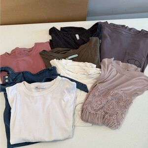 Kids Pink and White Shirt Set